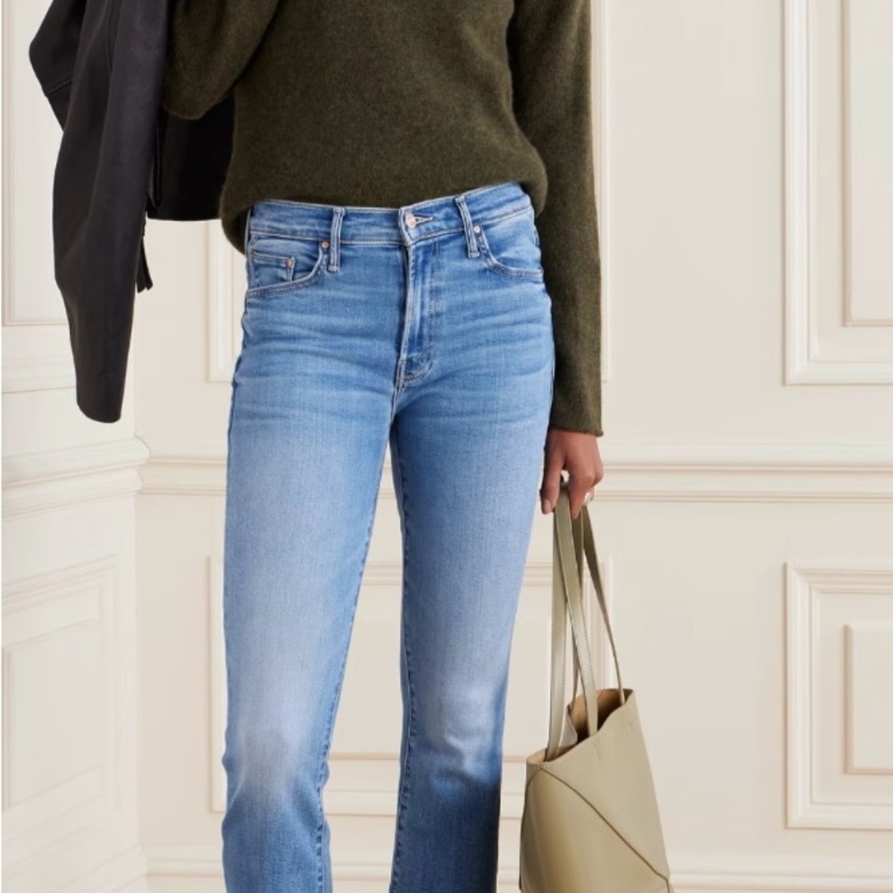 MOTHER Blue Straight Leg Jeans Modern Fit